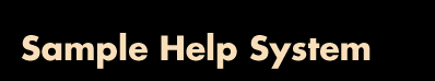 Sample Help System
