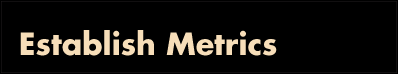 Establish Metrics