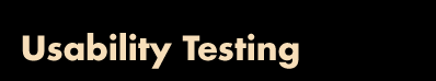 Usability Testing